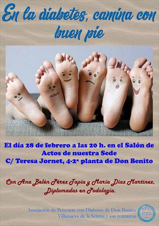 CHARLA EN DON BENITO: “EN LA DIABETES, CAMINA CON BUEN PIE”
