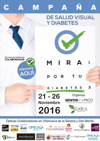 CAMPAÑA DE SALUD VISUAL Y DIABETES EN VILLANUEVA DE LA SERENA Y DON BENITO