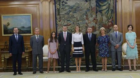 LA REINA DOÑA LETIZIA RECIBE A LOS REPRESENTANTE DE FEDE