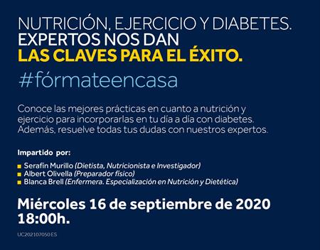 WEBINAR: NUTRICIÓN, EJERCICIO Y DIABETES.