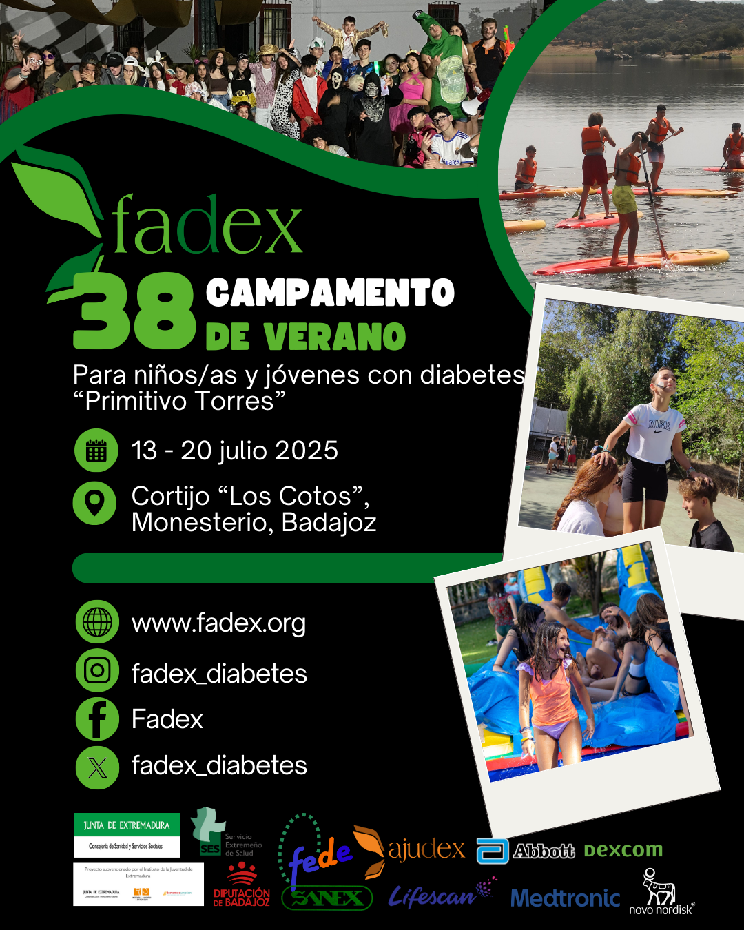 CAMPAMENTO DE VERANO DE EXTREMADURA PARA NIÑOS/AS Y JÓVENES CON DIABETES 2025